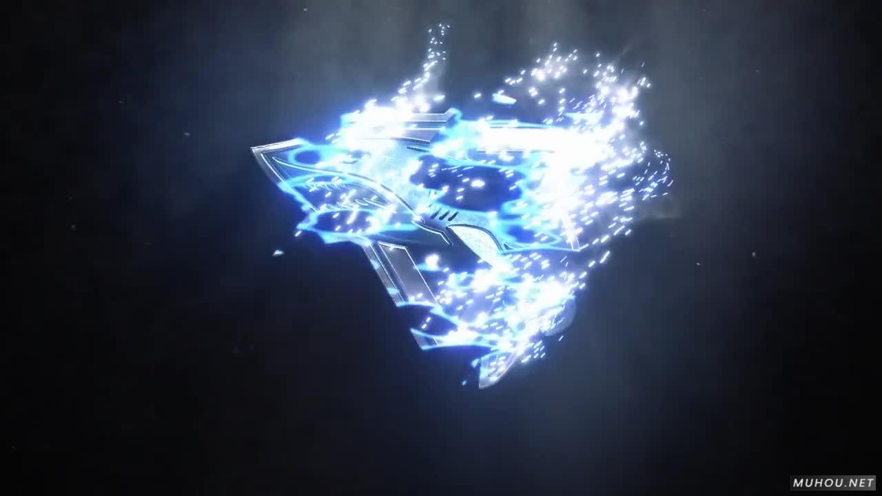 英雄标志粒子组合超炫logo片头ae视频模板
