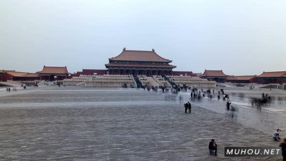 中国北京著名的古代紫禁城故宫延时摄影4K视频插图