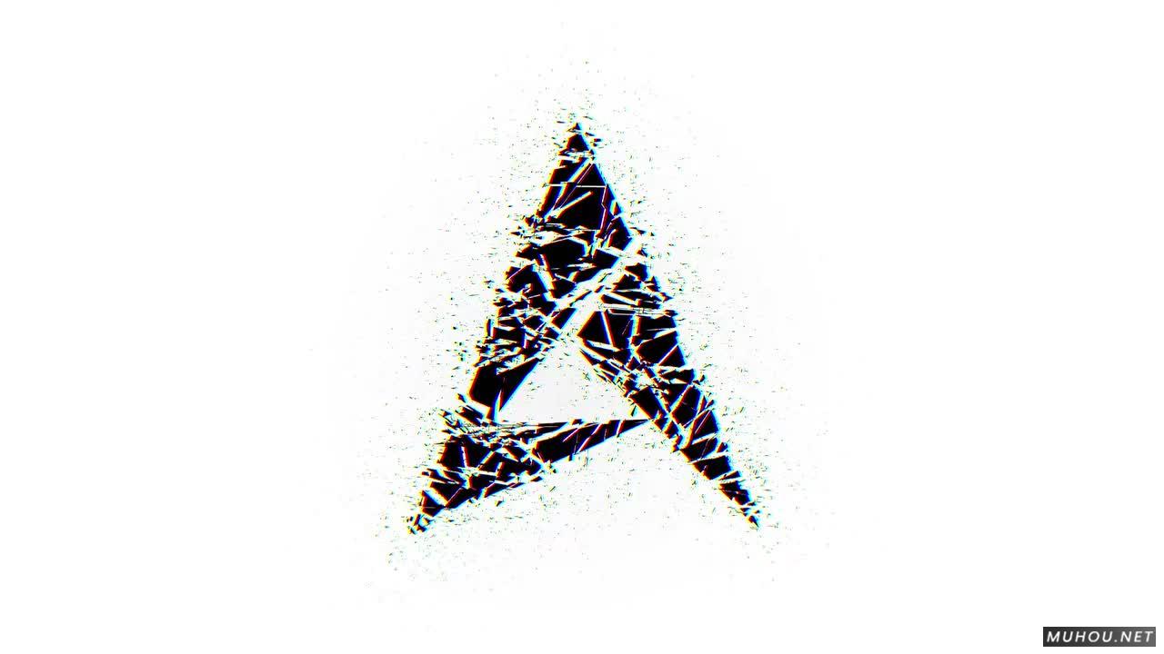可破坏性故障标志组合logo设计ae模板