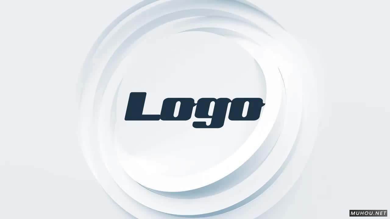 干净的标简单时尚logo设计片头ae模板