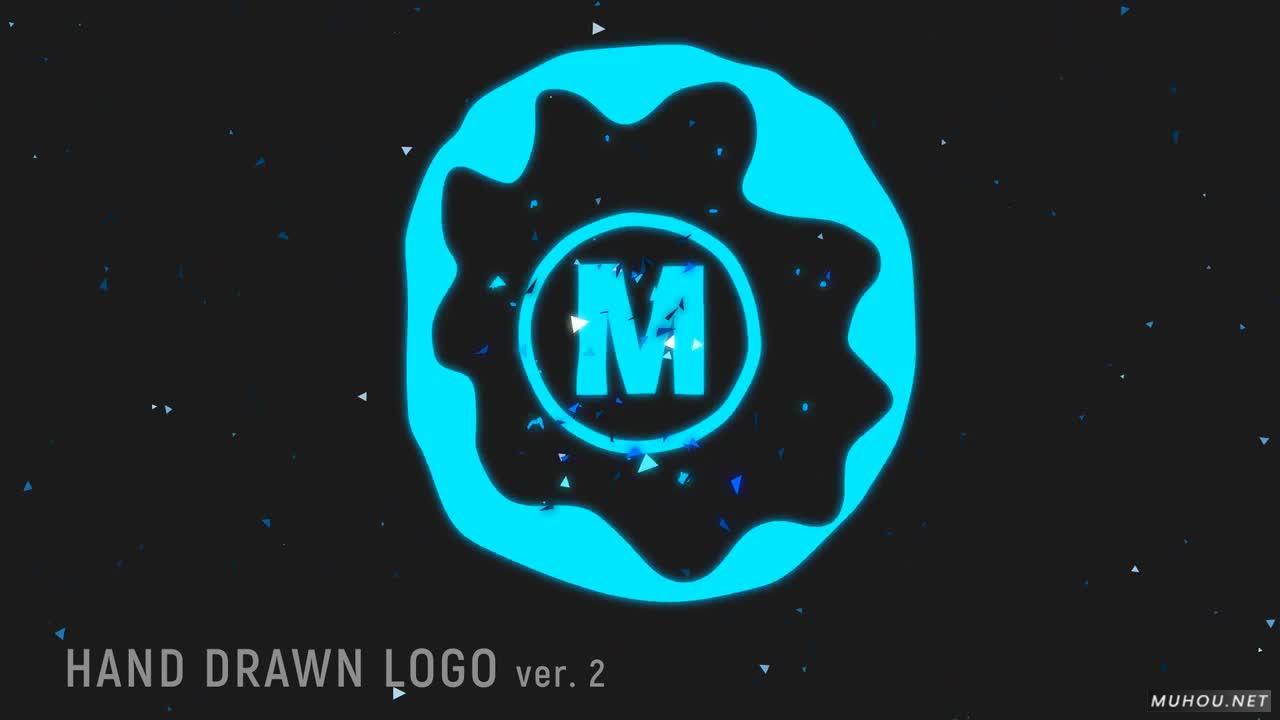 手绘LOGO标志4个超酷AE视频模板下载