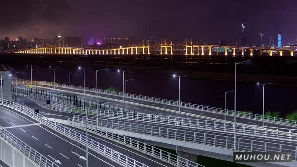 Amizade在中国的香港珠海Macau桥延时视频素材插图
