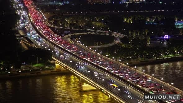 中国广州中大道珠江大桥延时视频素材