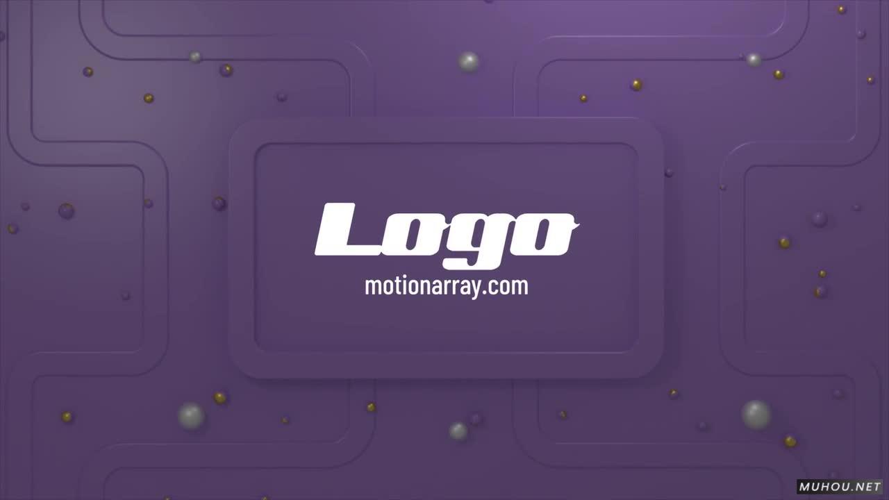 简单三维场景动态LOGO标志AE视频模板