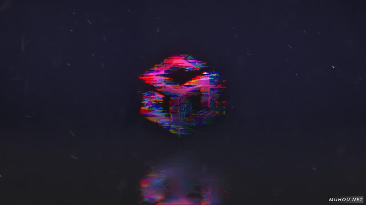 小故障标志显示Glitch Logo RevealAE视频模板