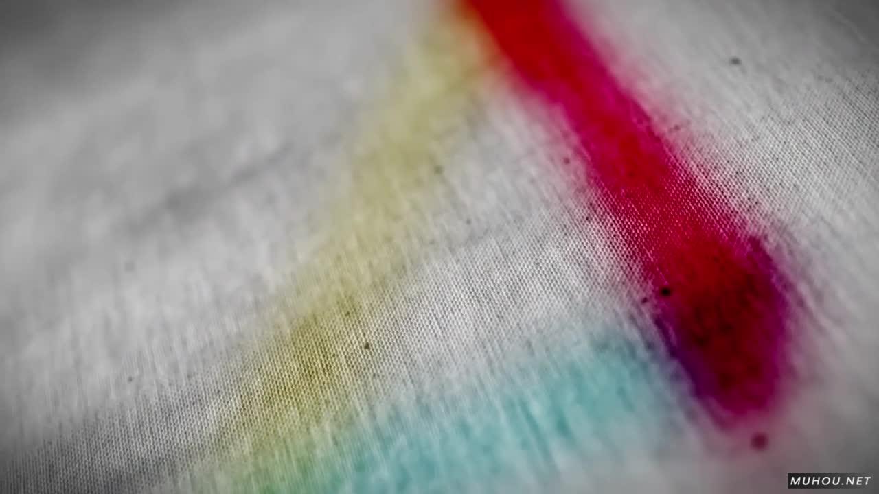 水墨布料墨迹LOGO标志文本Ink Logo TextAE视频模板