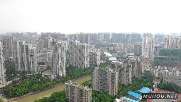 航拍苏州城市河流4K视频素材Flying Above City In China插图