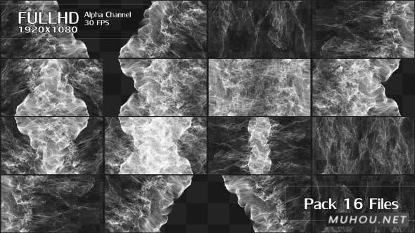 16组粒子组成的烟雾喷涌特效视频素材插图