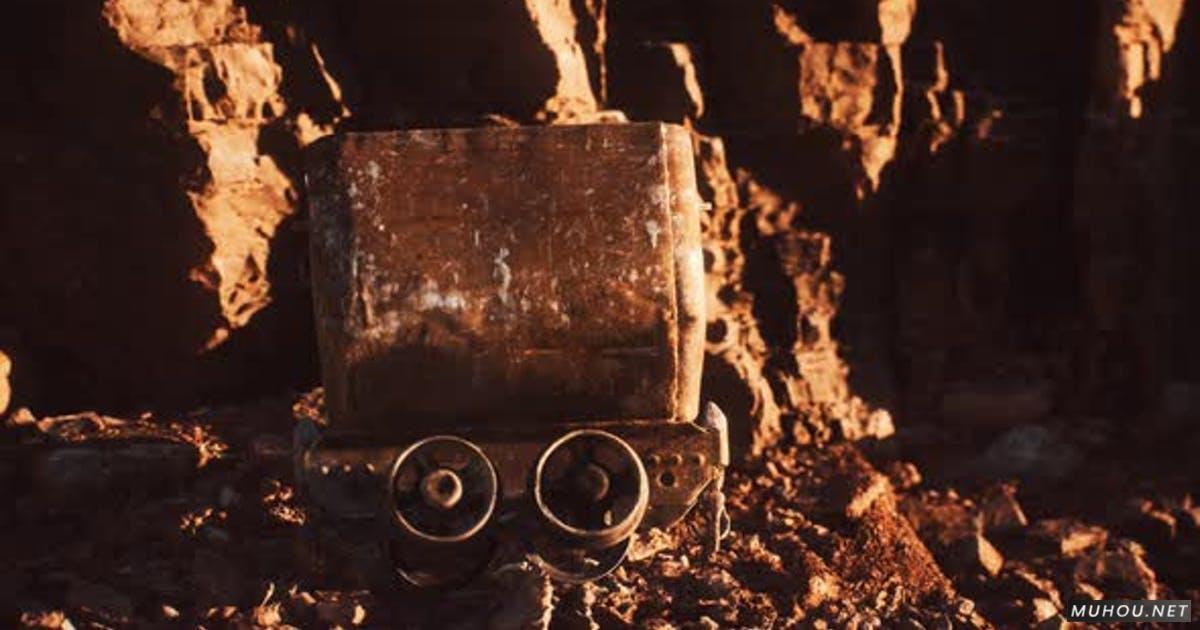 淘金热期间用来搬运矿石的废弃金矿手推车4K实拍视频素材