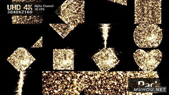 金粒子 4K奢华光效瀑布4K视频素材16组插图