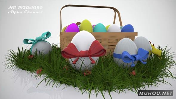 复活节彩蛋过渡卡通动画片头视频素材插图