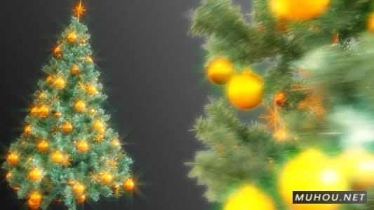 圣诞节圣诞树3D动画视频过渡转场插图