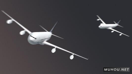 3D飞机狠心平面过渡转场视频素材插图
