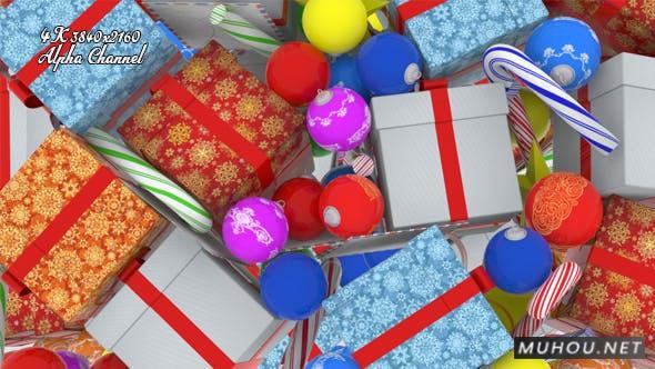 圣诞礼物过渡包装视频4K过渡转场素材插图