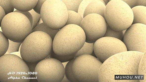 卵转化复活节3D鸡蛋转场视频素材插图