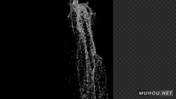 倒水透明带通道液体流动视频素材插图