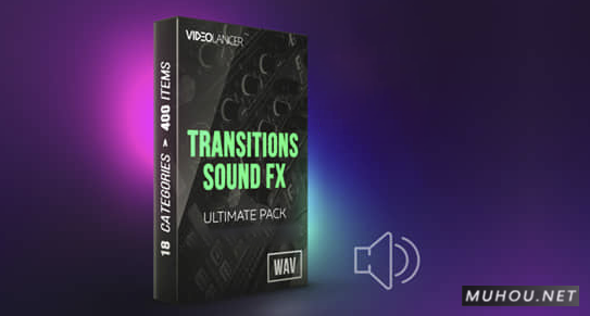 400个电影游戏卡通故障过渡转场按钮气氛环境音效 400 Sound FX for Transitions and Identity – Ultimate Pack插图