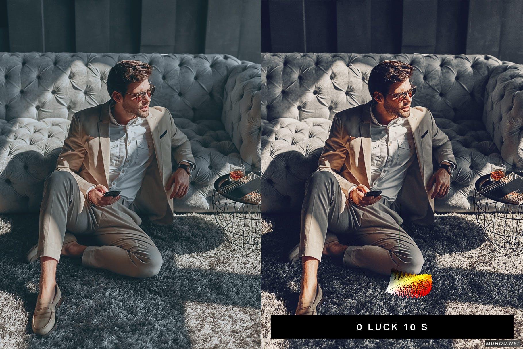 Luts调色预设-50套帅气时尚男性照片视频调色滤镜 50 Hustle Lightroom Presets and LUTs插图8