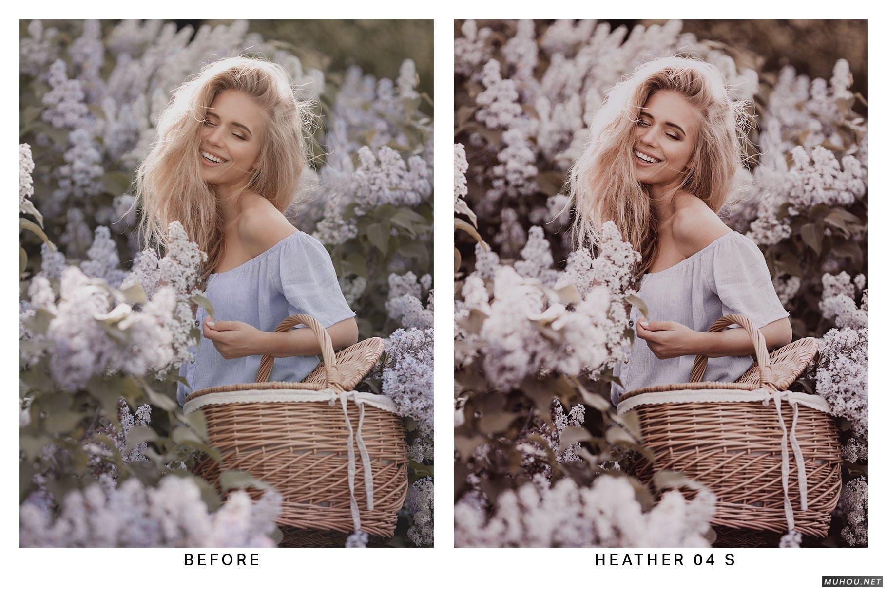 Luts调色预设-20组春天紫色和粉红色花朵色调素材 20 Lilac Lightroom Presets and LUTs插图10