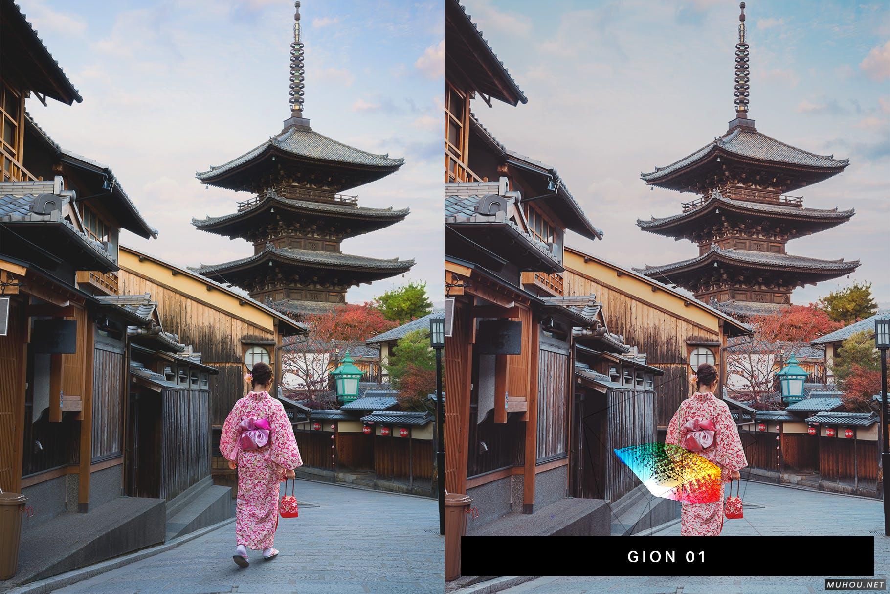 Luts调色预设-50套日本旅行胶片色调滤镜下载 50 Kyoto Lightroom Presets and LUTs插图8