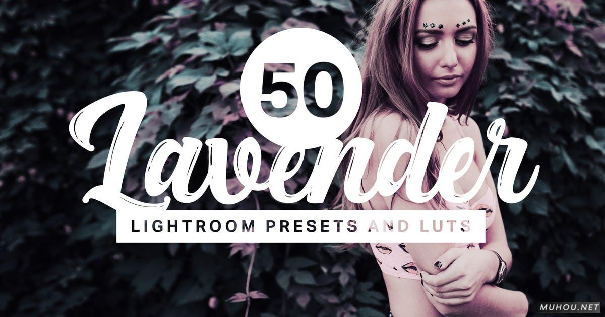 Luts调色预设-50套性感紫色色调女性肖像调色滤镜 50 Lavender Lightroom Presets and LUTs插图