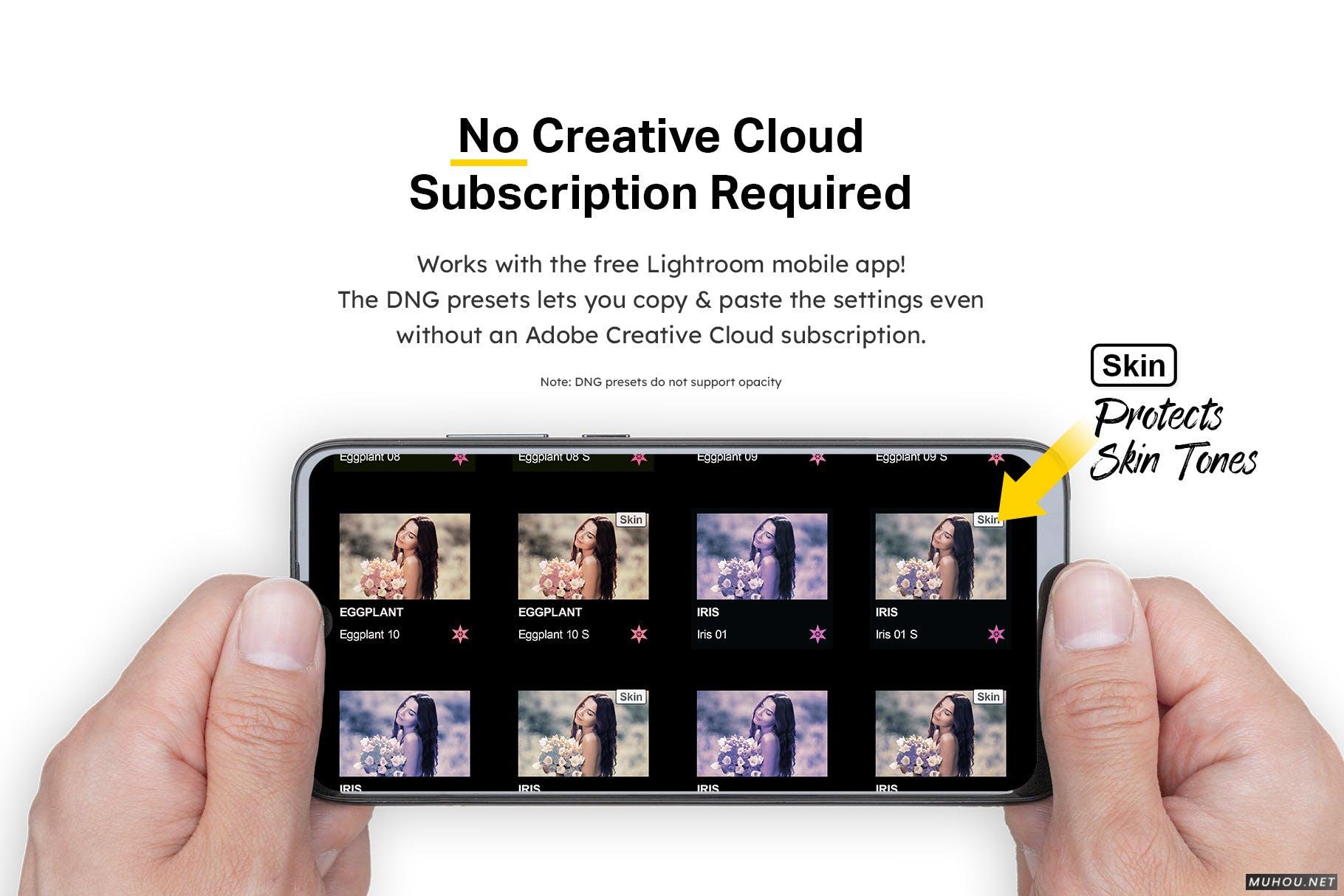 Luts调色预设-50套性感紫色色调女性肖像调色滤镜 50 Lavender Lightroom Presets and LUTs插图14