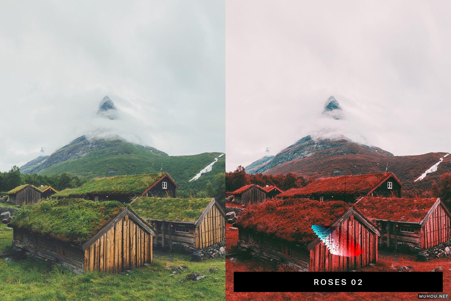 Luts调色预设-50套数字红外照相机和模拟红外胶片调色滤镜 50 Infrared Vibe Lightroom Presets and LUTs插图11