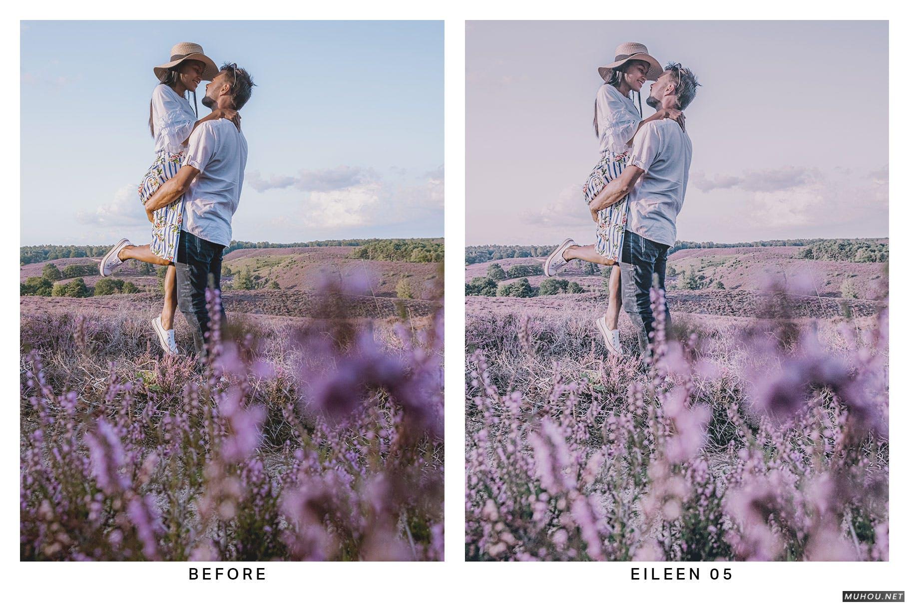 Luts调色预设-20组春天紫色和粉红色花朵色调素材 20 Lilac Lightroom Presets and LUTs插图9