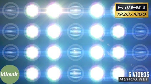 VJ闪光灯舞蹈炫酷背景灯光阵列视频素材插图