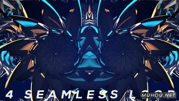 花钢VJKonser, 曼陀罗金属动态LED背景视频素材插图