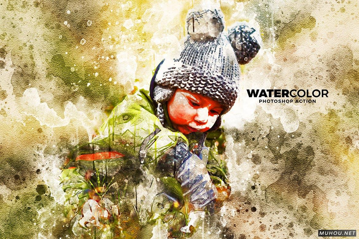 PS笔刷-超酷照片转水彩效果动作+笔刷素材下载Watercolor Photoshop Action插图8