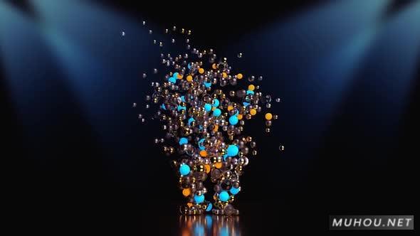 Vj Dansing Sphere Man跳舞的人三维舞台粒子背景视频素材插图