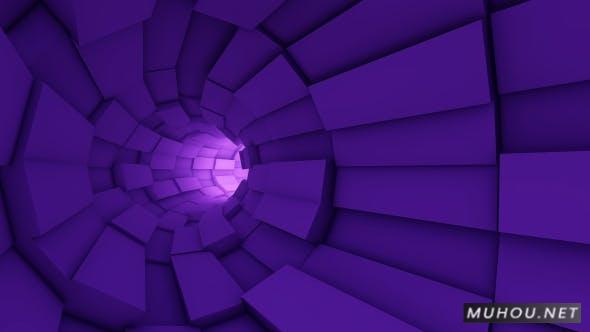 紫色VJ隧道发光二极管视频素材下载插图