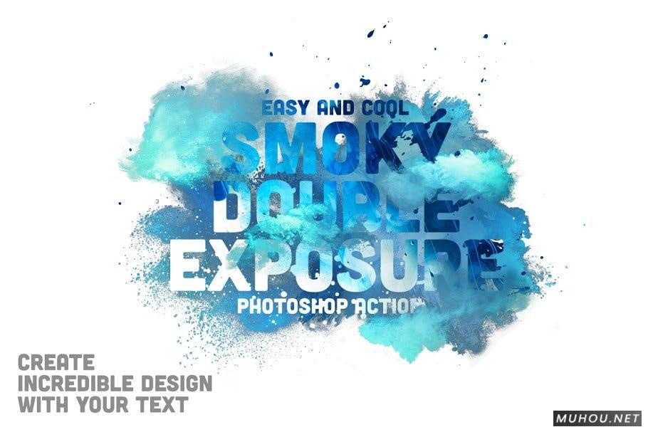 PS笔刷-漂亮的彩色舞蹈水墨烟雾喷溅笔刷+PNG素材Smoky Double Exposure插图3