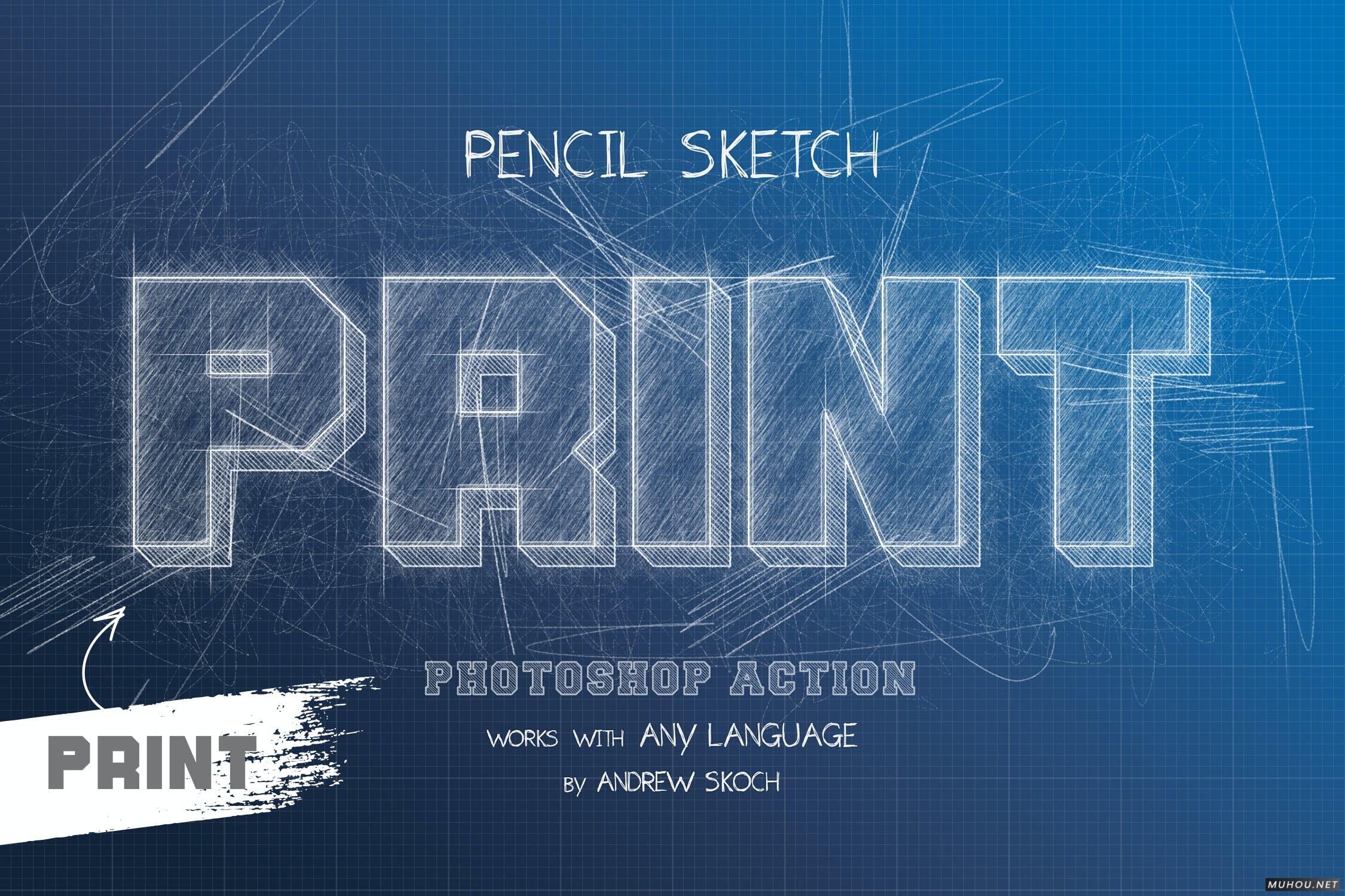 PS动作/笔刷-彩色铅笔勾勒文字转手绘效果素材下载Color Pencil Sketch - Photoshop Actions插图9