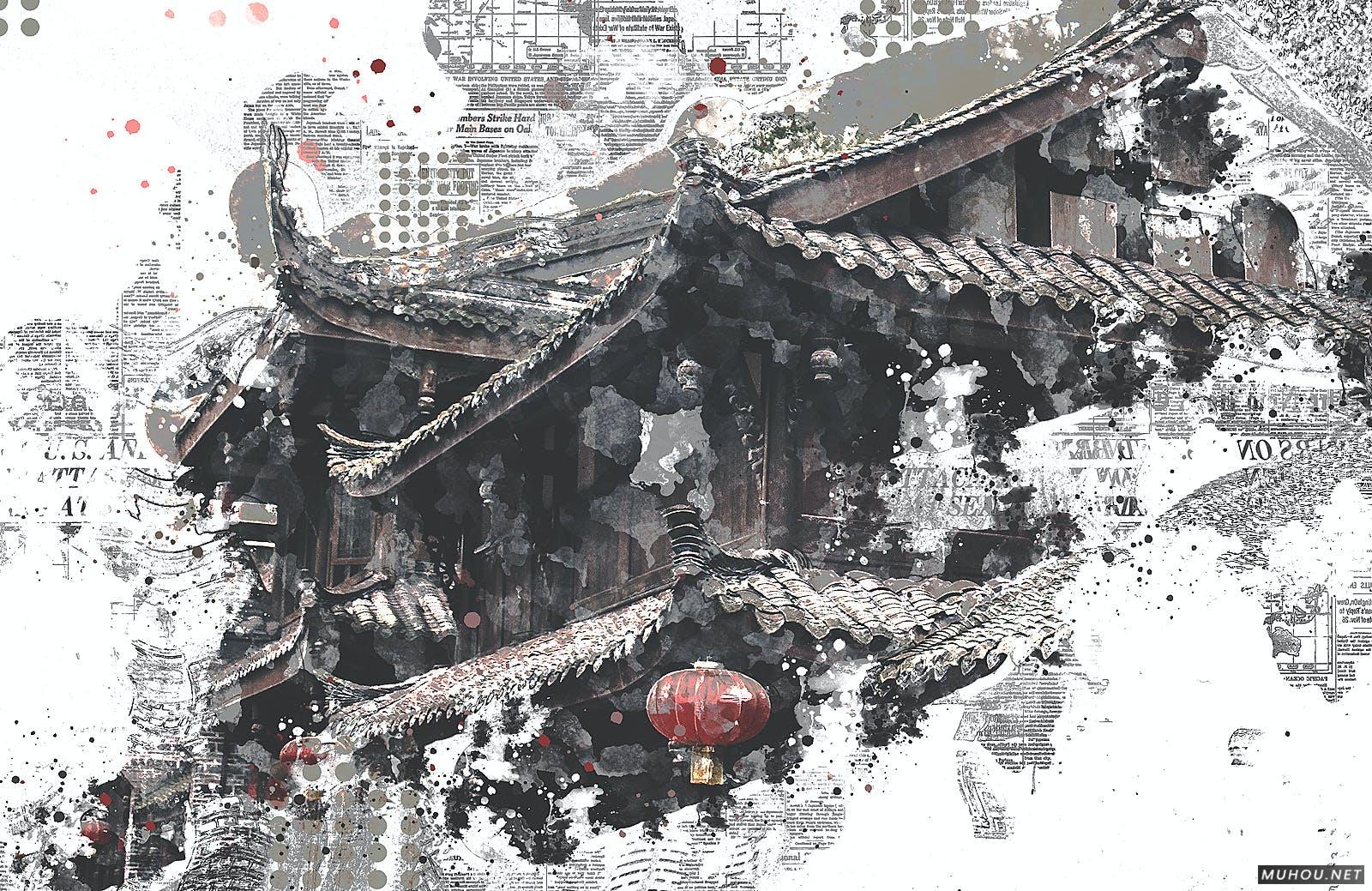 PS动作/笔刷-创意绘画风格照片效果制作Editorial Mixed Media FX Photoshop Add-On插图8