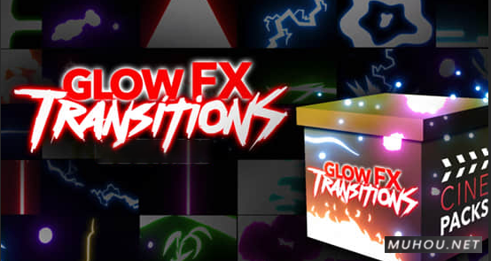 52组闪电特效霓虹发光手绘图形转场动画4K视频素材 Glow FX Transitions