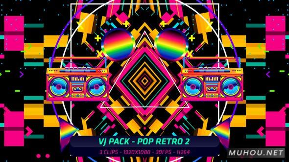 VJ Pack-流行复古流行音乐收音机视频背景素材