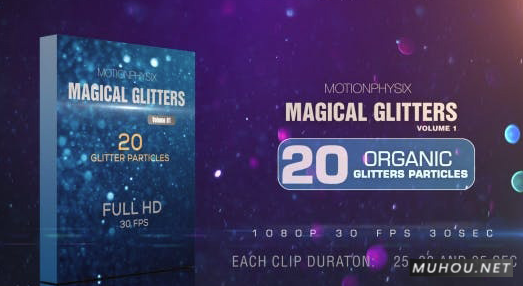 20组唯美闪烁光斑粒子叠加视频素材 Magical Glitters Vol 1