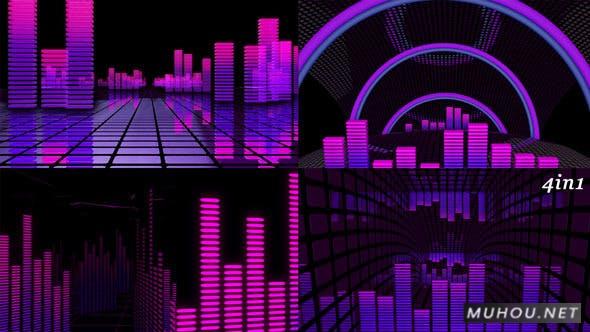 VJ均衡器动态频谱DJ背景视频素材插图