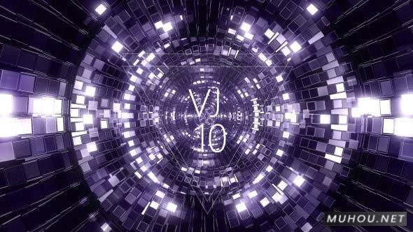 VJ 10高清音乐会紫色晶片体背景视频素材插图