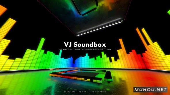 VJ Soundbox彩色频谱节奏舞台视频素材插图