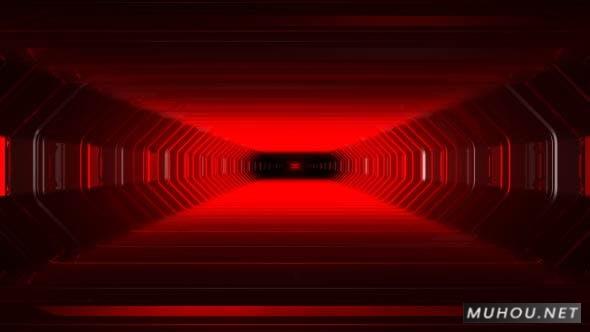 VJ红色抽象深入空间视频素材下载