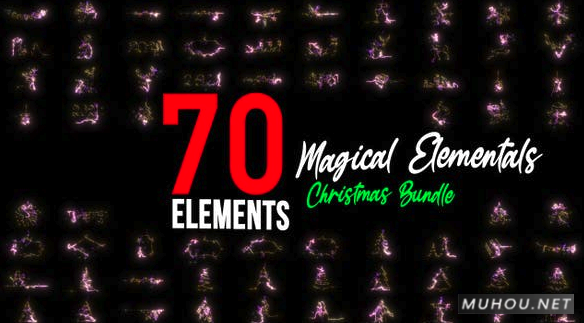 70套魔法动画圣诞节神秘粒子视频素材下载magical-elementals-christmas-bundle-pack插图