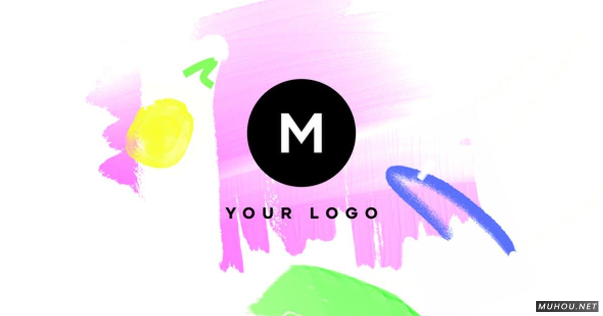 手绘笔刷标志LOGO视频FCPX模板