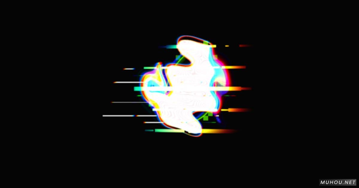 Glitch超酷抖音画面抖动logo标志FCPX视频模板
