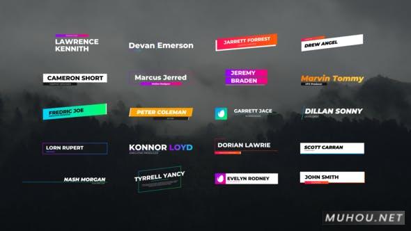 20创意低字幕条彩色动画FCPX视频模板插图