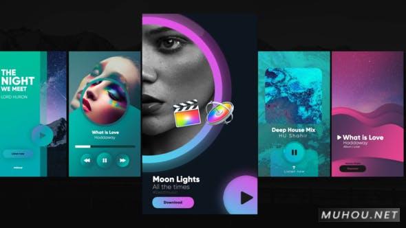 Instagram音乐故事播放器动画FCPX视频模板插图