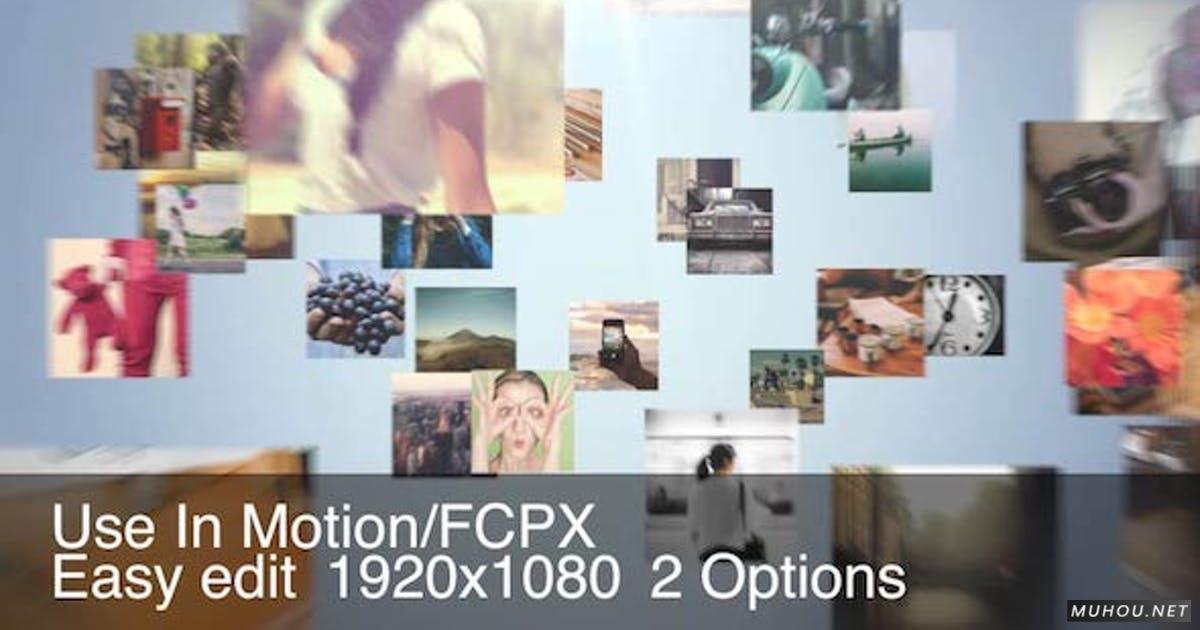 多视频照片汇聚LOGO标志FCPX视频模板