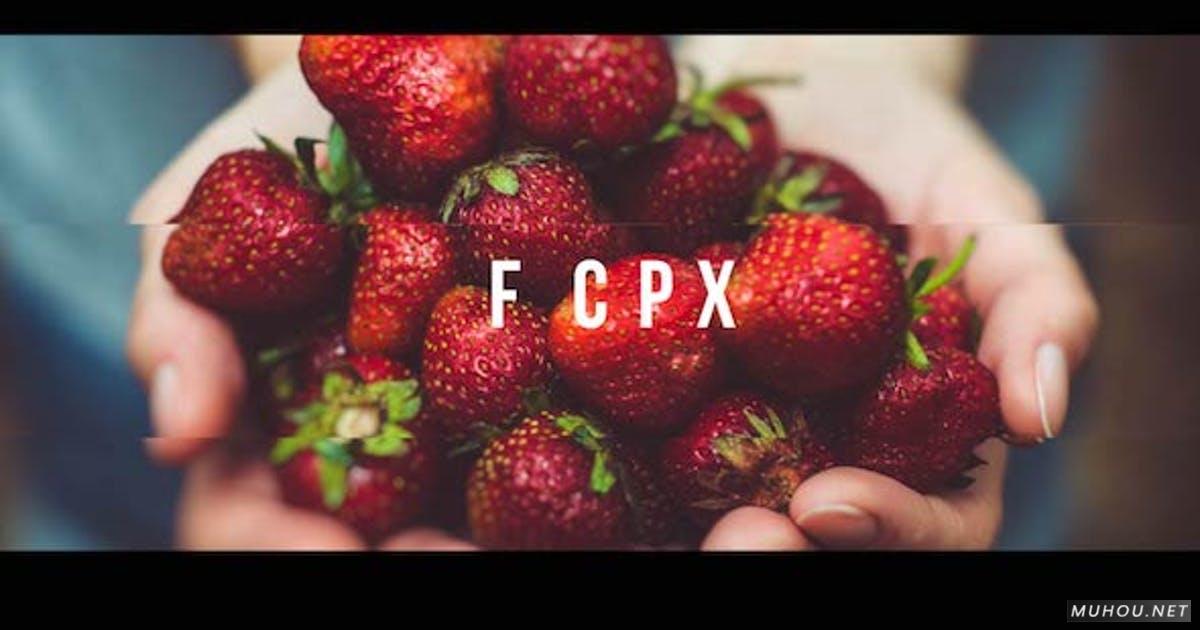 干净的幻灯片图文动画FCPX视频模板